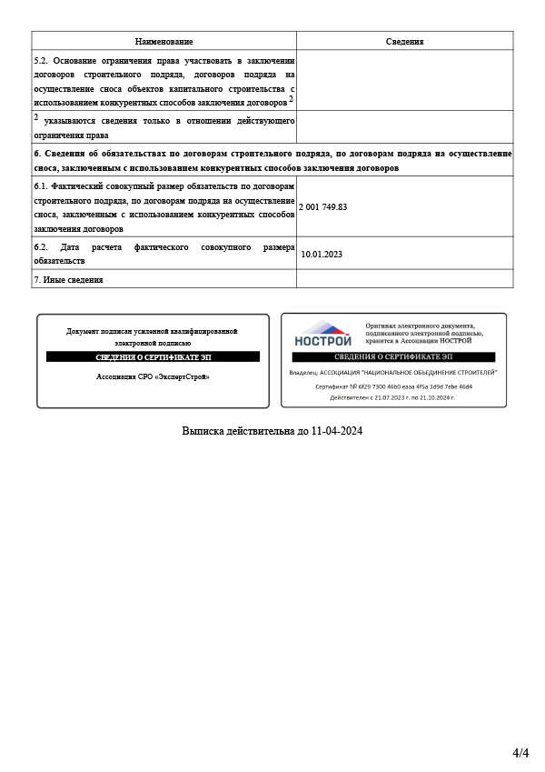 Выписка из СРО стр.4